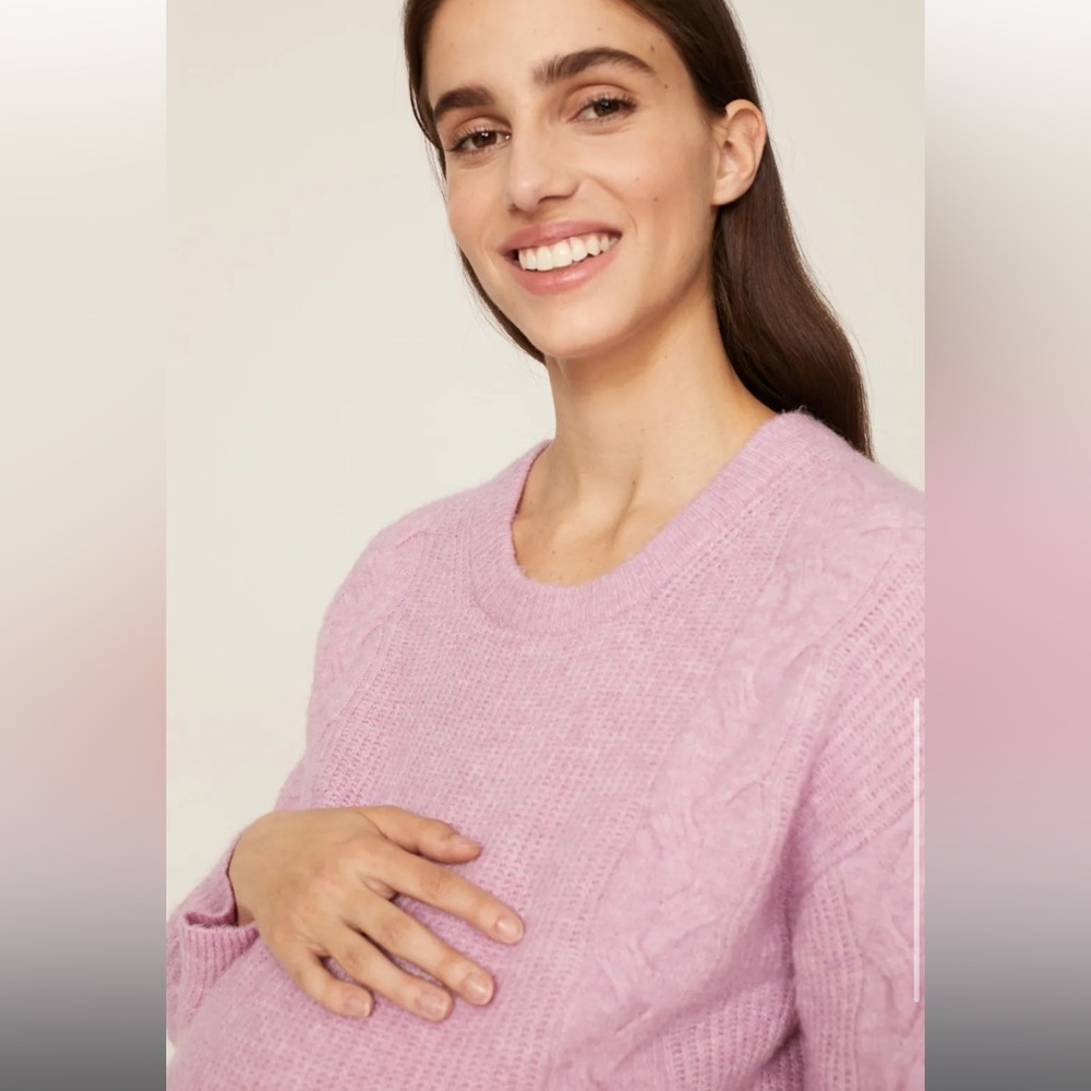 Splendid Lilac Natalia Maternity Sweater, RTR - Picture 3 of 8